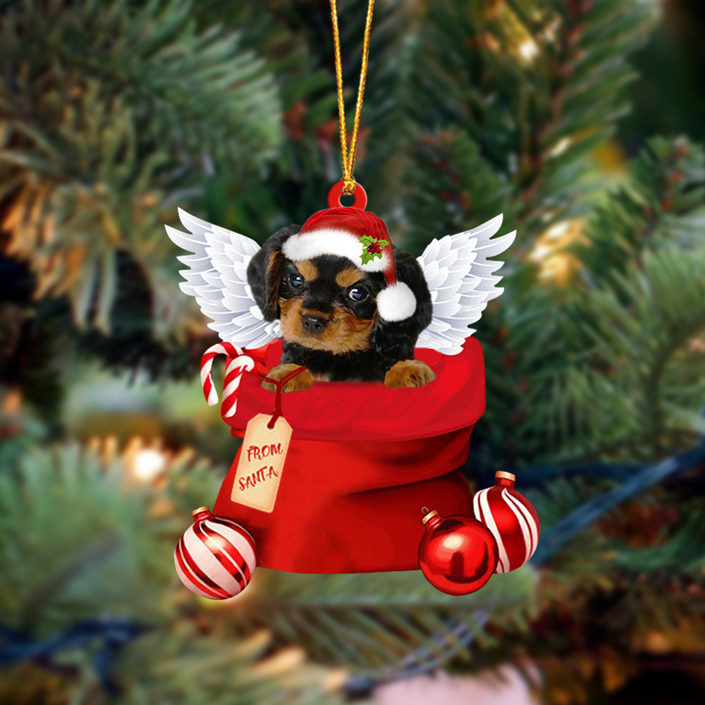 Cavalier King Charles Spaniel 2 Angel Gift From Santa Christmas Ornament