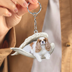 Cavalier King Charles Spaniel  Sleeping Angel Acrylic Keychain
