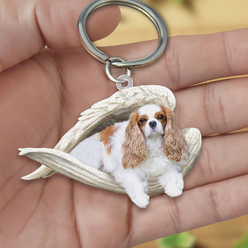 Cavalier King Charles Spaniel  Sleeping Angel Acrylic Keychain