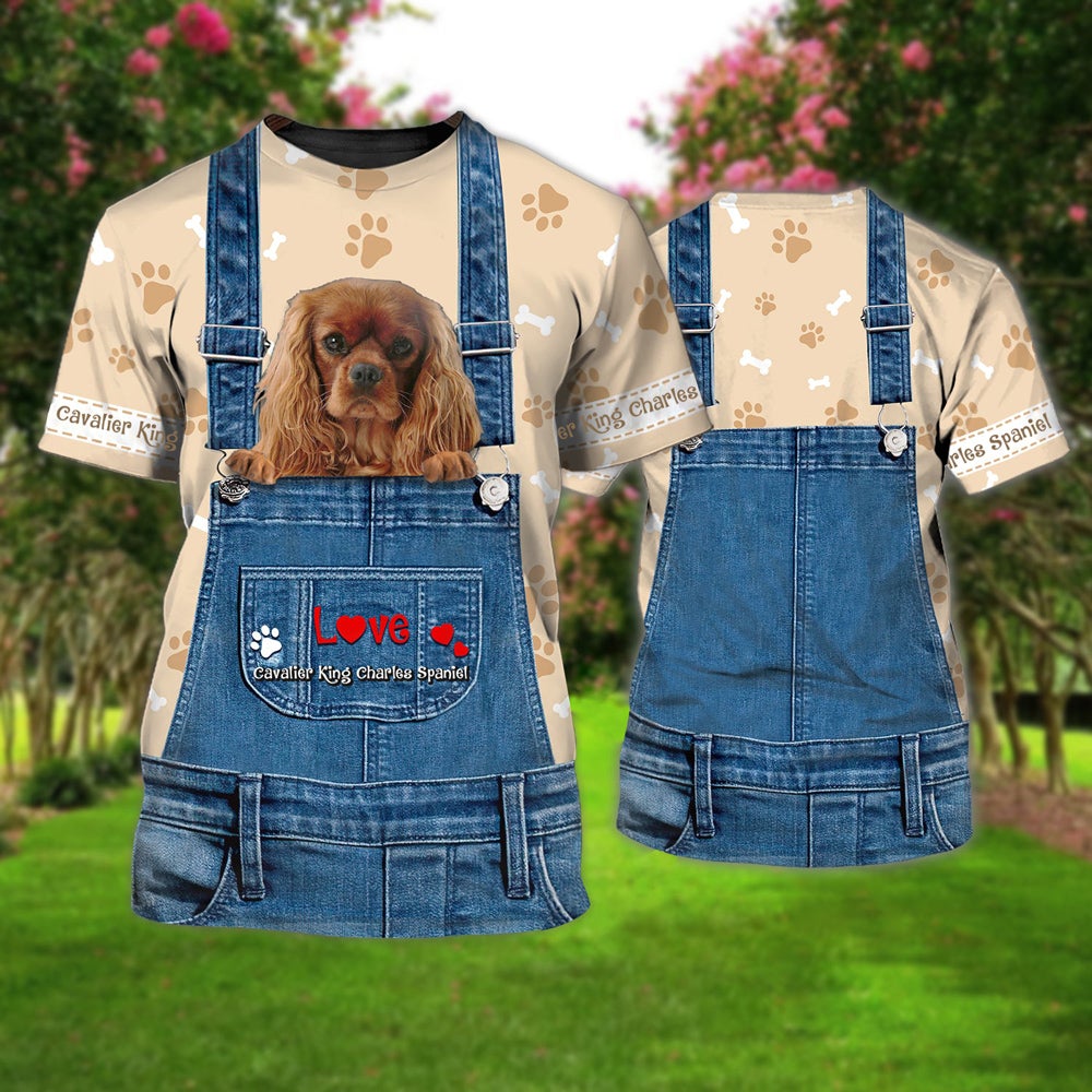 Love Cavalier King Charles Spaniel 2 Cute Unisex T-shirt