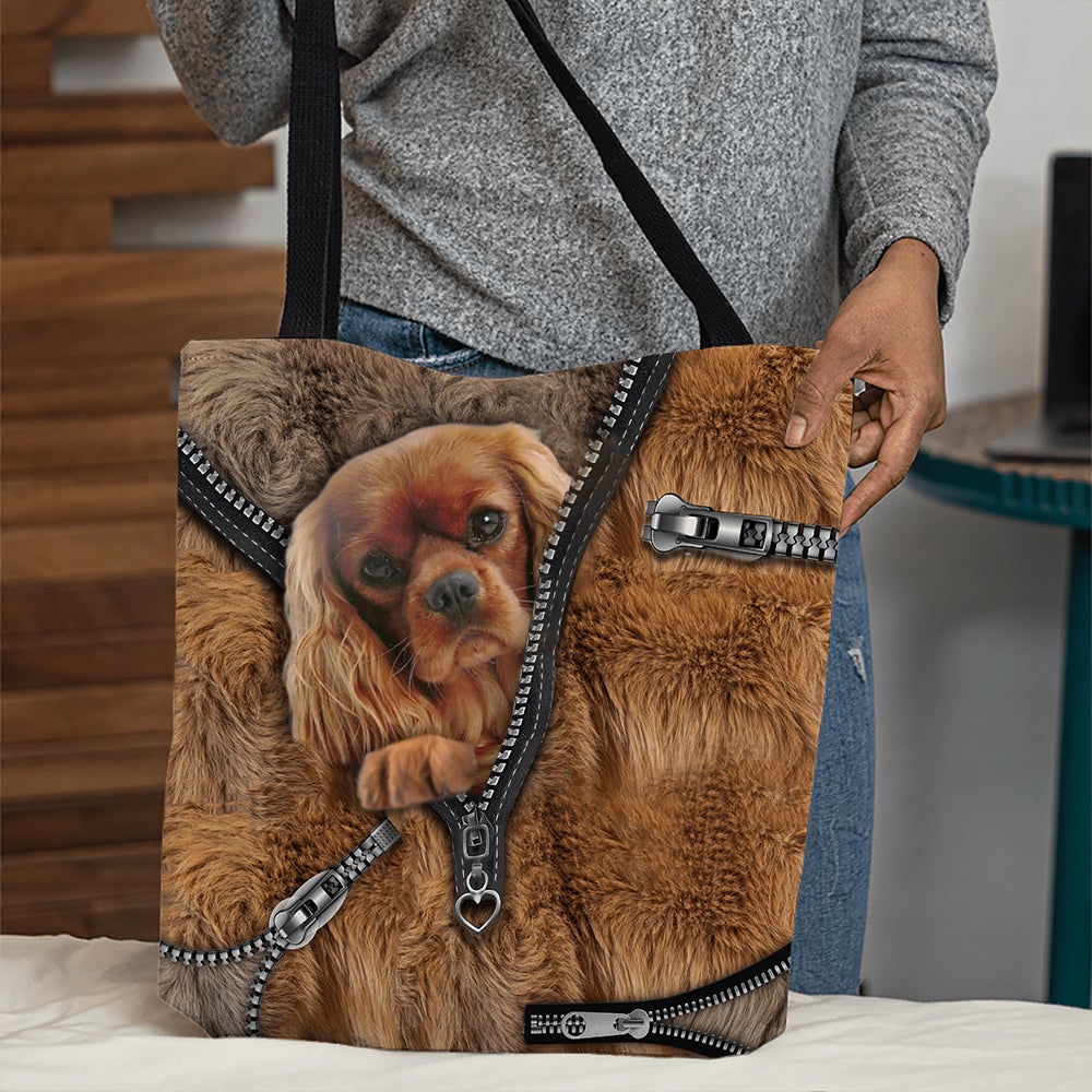 Cavalier King Charles Spaniel All Over Printed Tote Bag