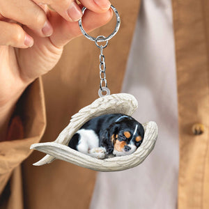 Cavalier King Charles Spaniel 02 Sleeping Angel Acrylic Keychain