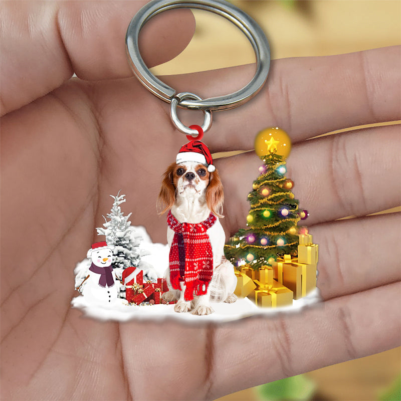 Cavalier King Charles Spaniel Early Merry Christma Acrylic Keychain