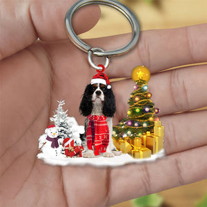 Cavalier King Charles Spaniel02 Early Merry Christma Acrylic Keychain