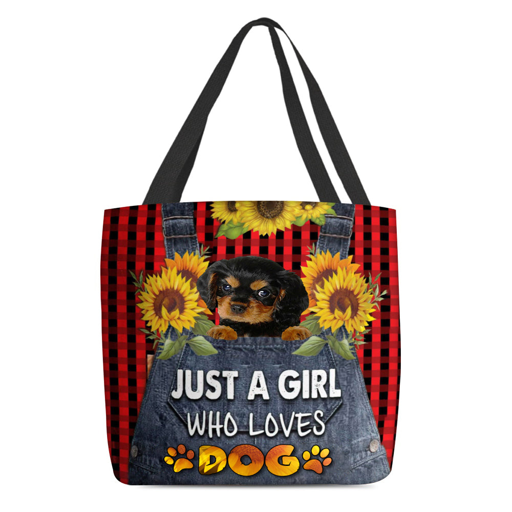 Cavalier King Charles Spaniel-Just A Girl Who Loves Dog Tote Bag
