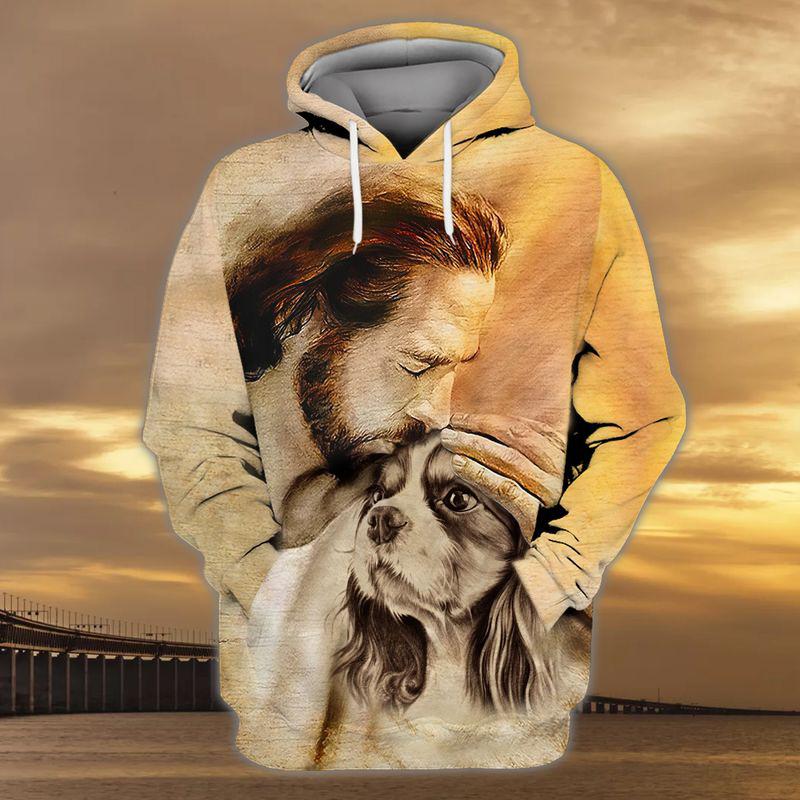 Cavalier King Charles Spaniel With God Unisex Hoodie