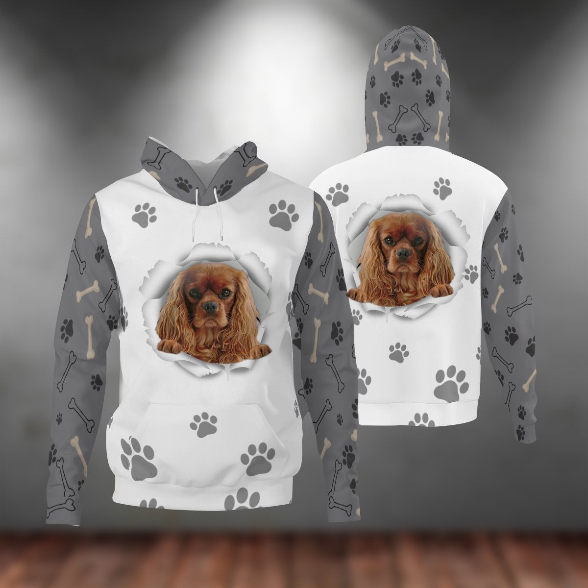 Cavalier King Charles Spaniel-Paw Dog Unisex Hoodie
