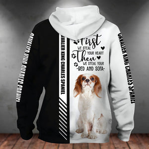 Cavalier King Charles Spaniel-First We Steal Your Heart Unisex Hoodie