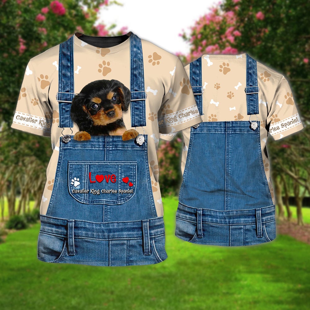 Love Cavalier King Charles Spaniel Cute Unisex T-shirt