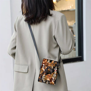 A Bunch Of Cavalier King Charles Spaniels Oxford Cloth Zipped Messenger Bag