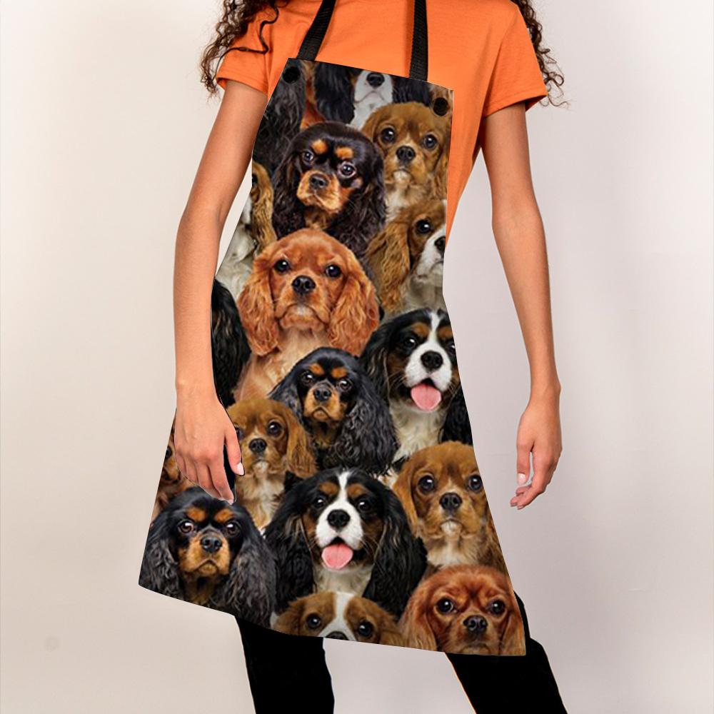 A Bunch Of Cavalier King Charles Spaniels Apron/Great Gift Idea For Christmas