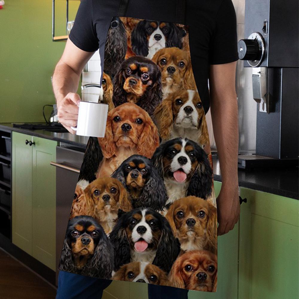 A Bunch Of Cavalier King Charles Spaniels Apron/Great Gift Idea For Christmas