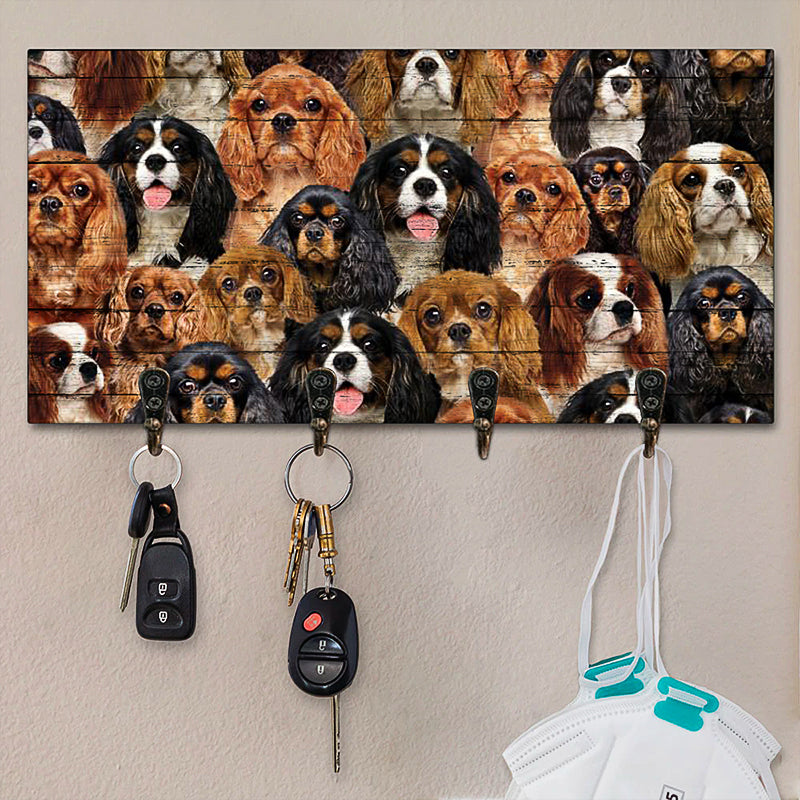 A Bunch Of Cavalier King Charles Spaniels Key Hanger