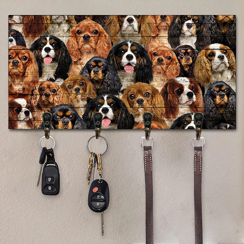 A Bunch Of Cavalier King Charles Spaniels Key Hanger