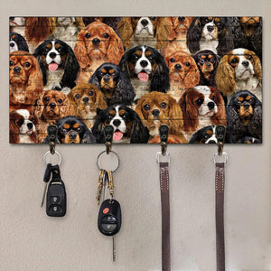 A Bunch Of Cavalier King Charles Spaniels Key Hanger