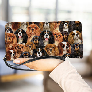 A Bunch Of Cavalier King Charles Spaniels Clutch Purse