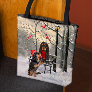King Charles Spaniel Hello Christmas/Winter/New Year Tote Bag