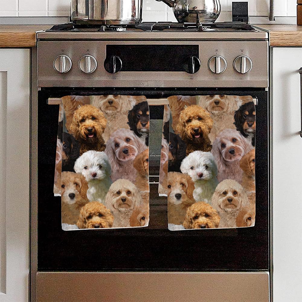 A Bunch Of Cavapoos Kitchen Towel