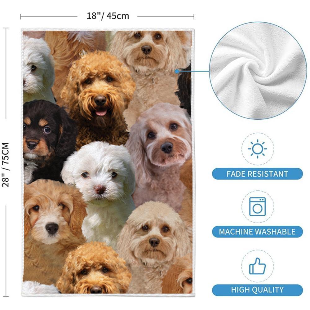 A Bunch Of Cavapoos Kitchen Towel
