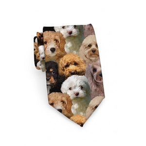 A Bunch Of Cavapoos Tie For Men/Great Gift Idea For Christmas