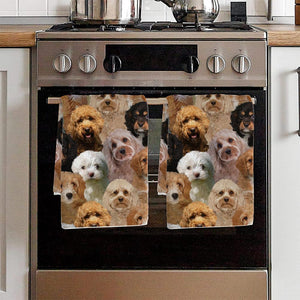 A Bunch Of Cavapoos Kitchen Towel