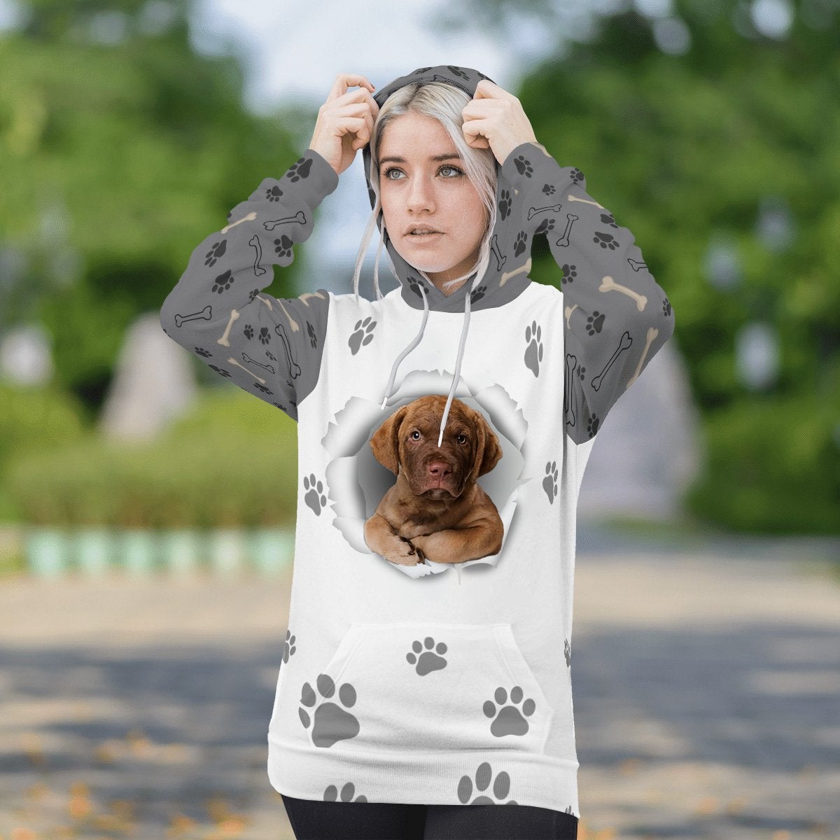 Chesapeake Bay Retriever-Paw Dog Unisex Hoodie