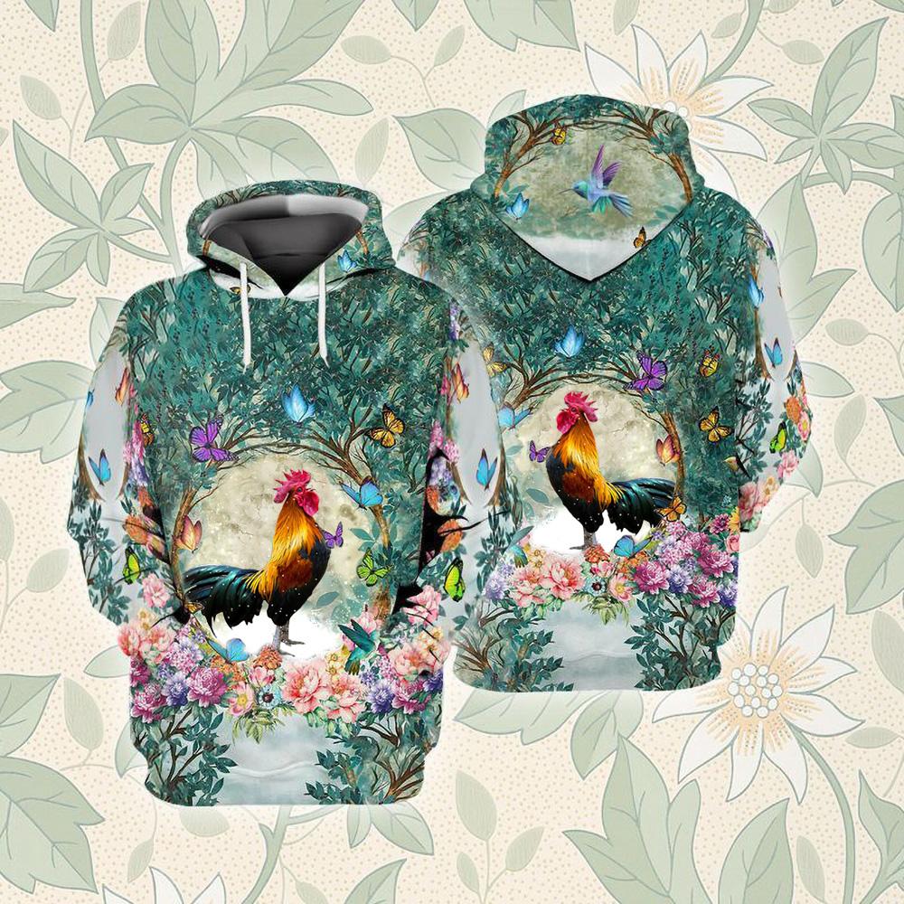 Chicken Among Forest Unisex Hoodie