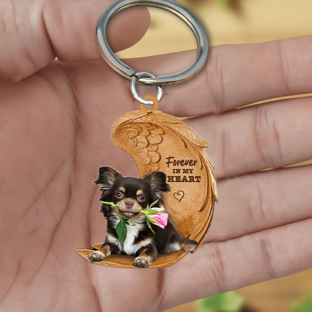 Chihuahua Forever In My Heart Flat Acrylic Keychain