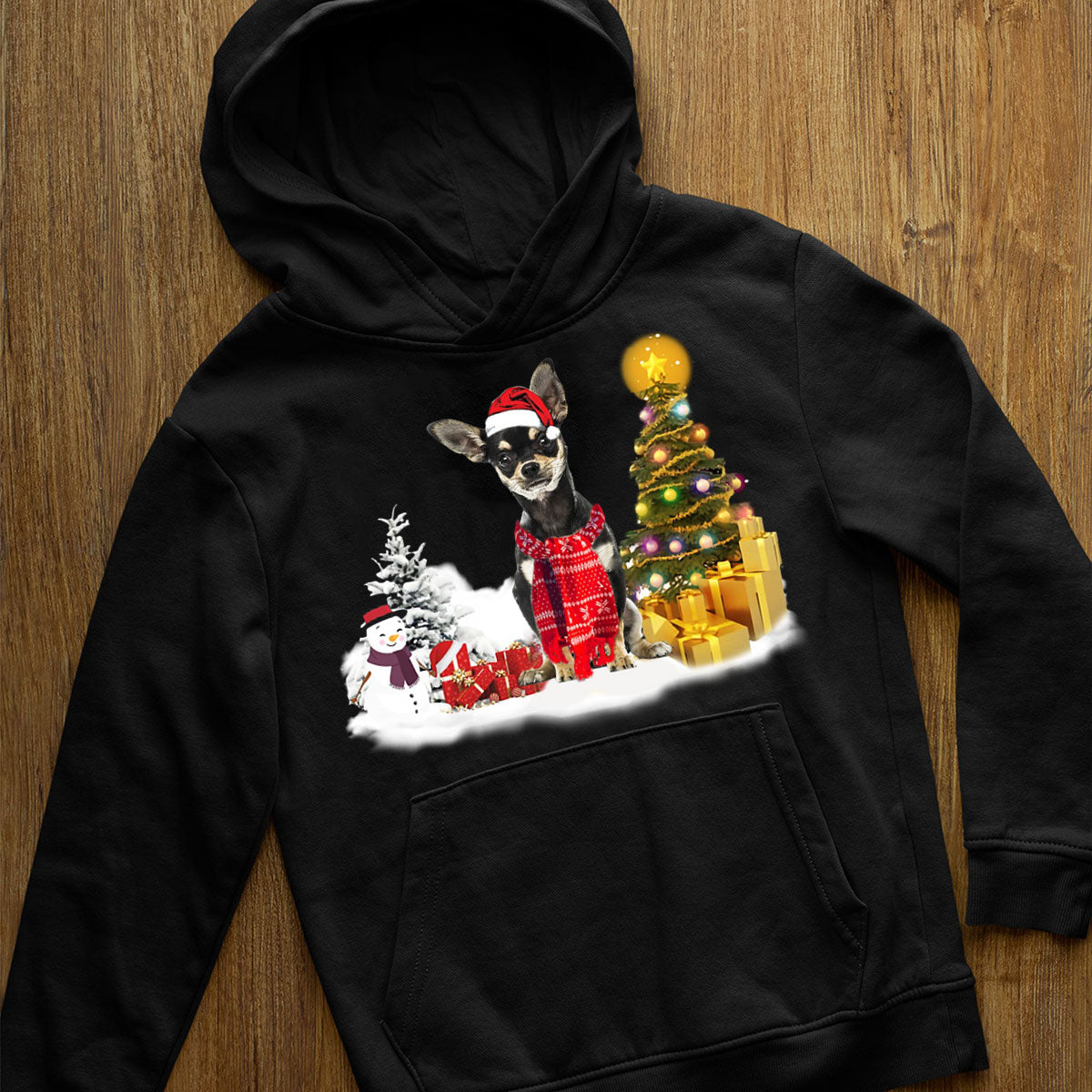Unisex Merry Christmas Chihuahua01 Hoodie
