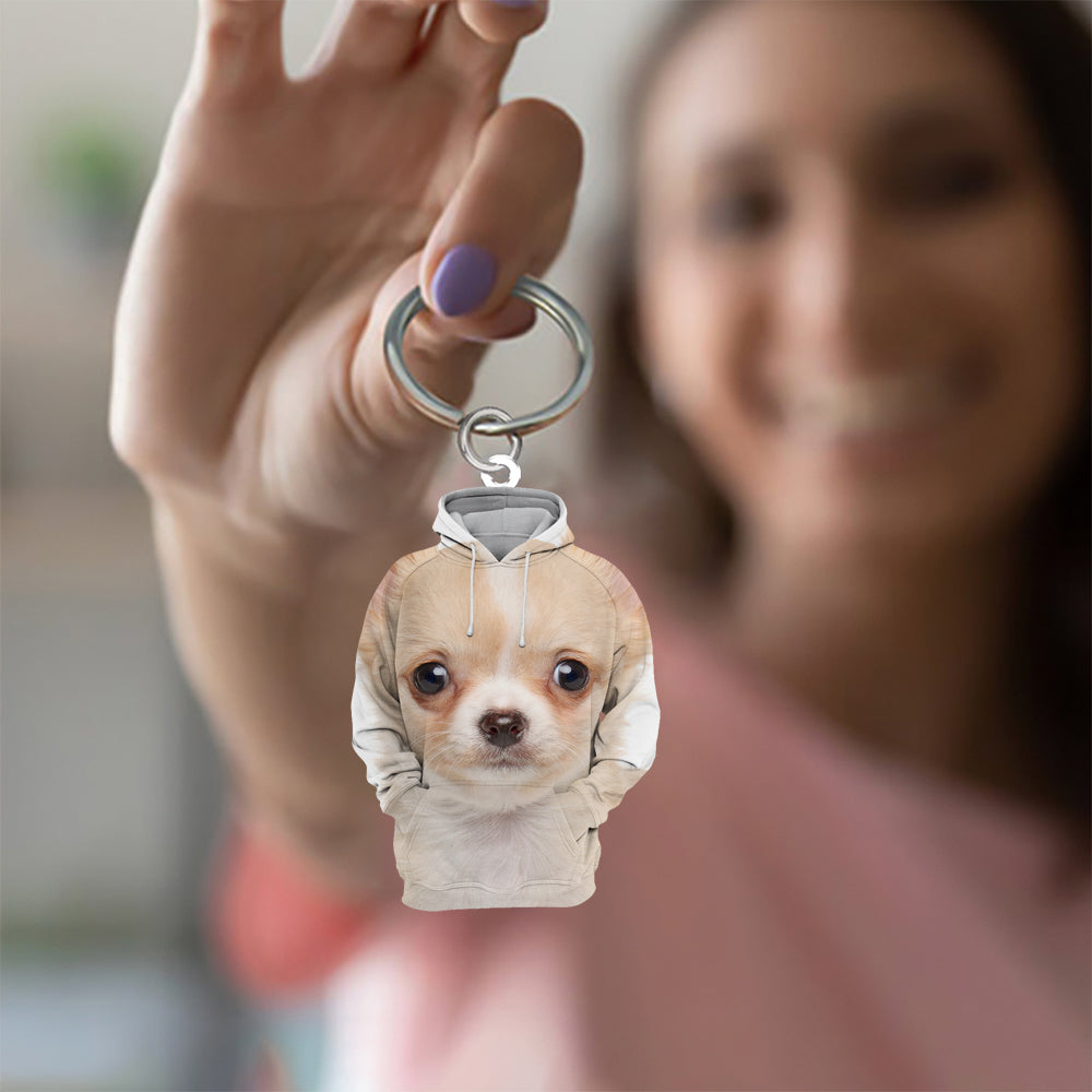 Chihuahua 02 3D Graphic Hoodie Acrylic Keychain