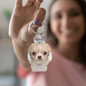 Chihuahua 02 3D Graphic Hoodie Acrylic Keychain