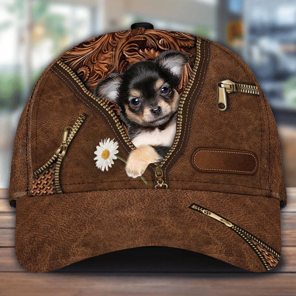 Chihuahua02 Holding Daisy Unisex Cap
