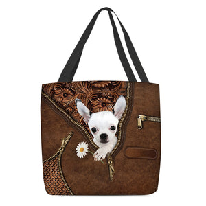 Chihuahua1 Holding Daisy Tote Bag