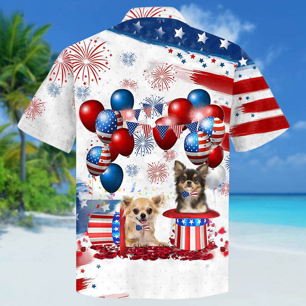 Chihuahua Independence Day Hawaiian Shirt