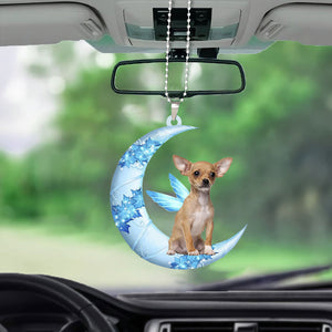 Chihuahua 2 Angel From The Moon Car Hanging Ornament