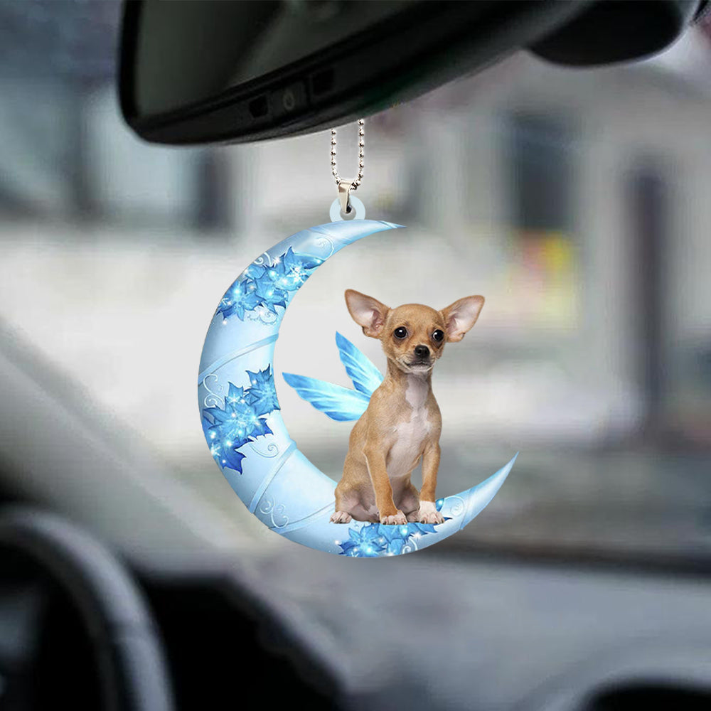 Chihuahua 2 Angel From The Moon Car Hanging Ornament