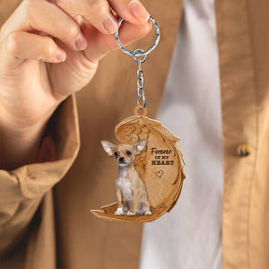 Chihuahua02 Forever In My Heart Flat Acrylic Keychain
