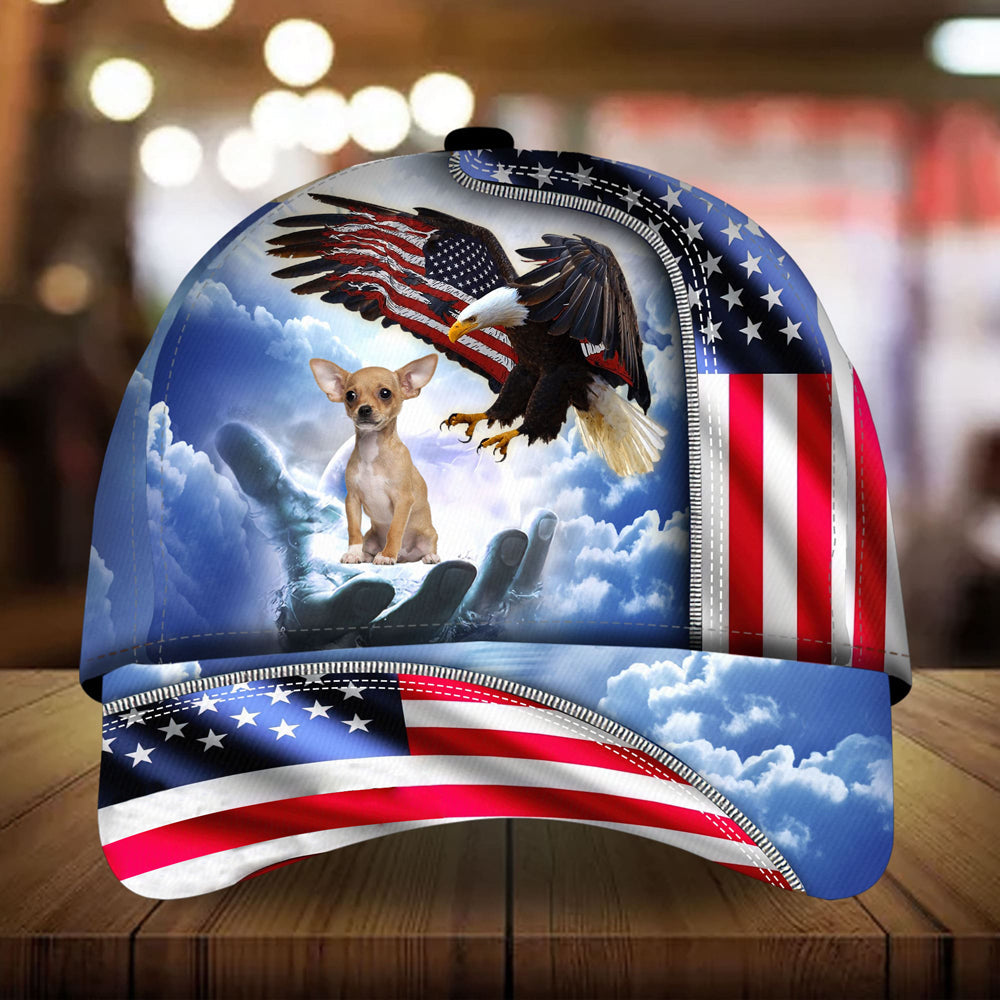 Chihuahua2 Perfect One Nation Under God Cap For Patriots And Dog Lovers