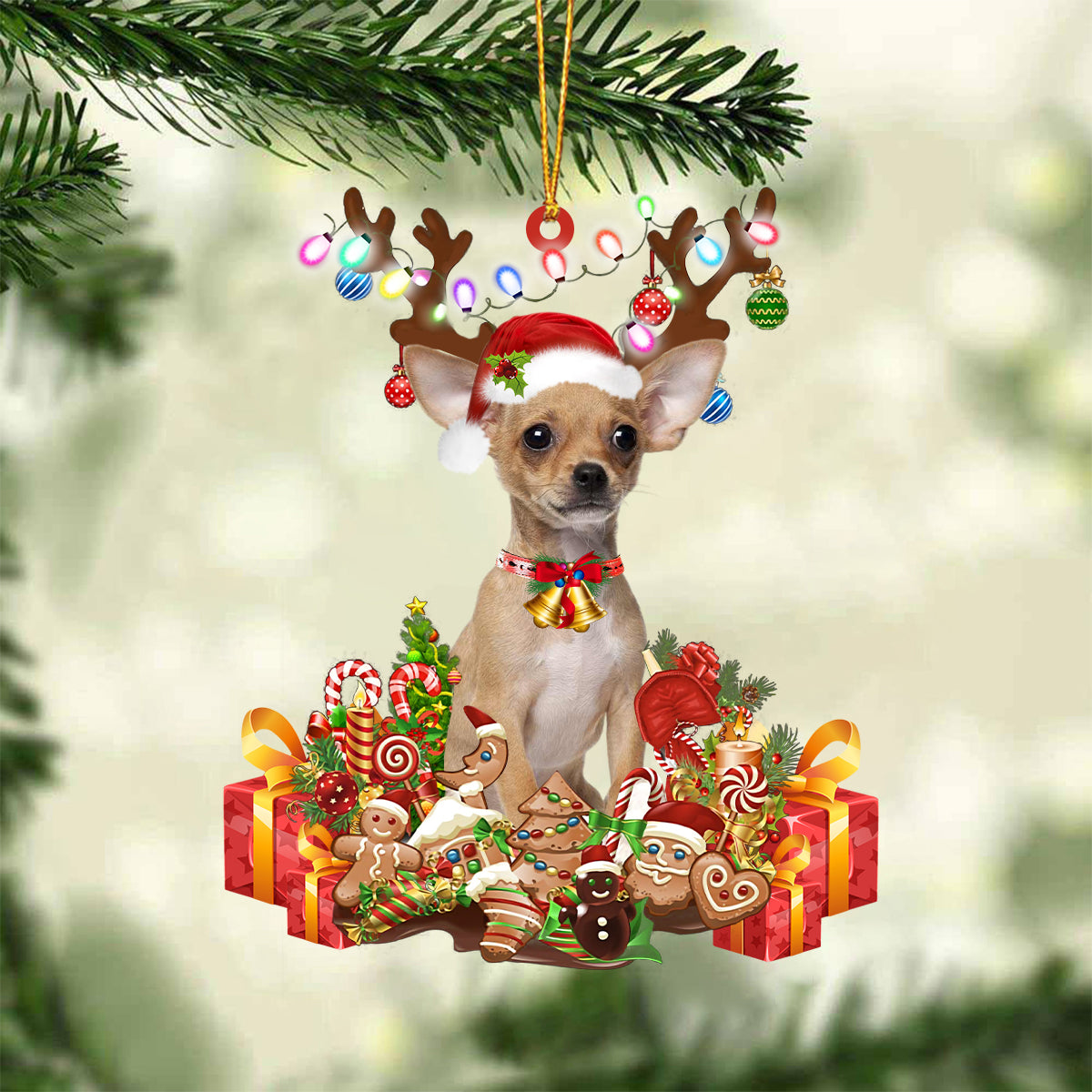 Chihuahua2 -2022 New Release Christmas Ornament