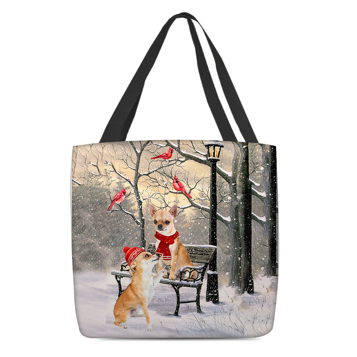 Chihuahua Hello Christmas/Winter/New Year Tote Bag