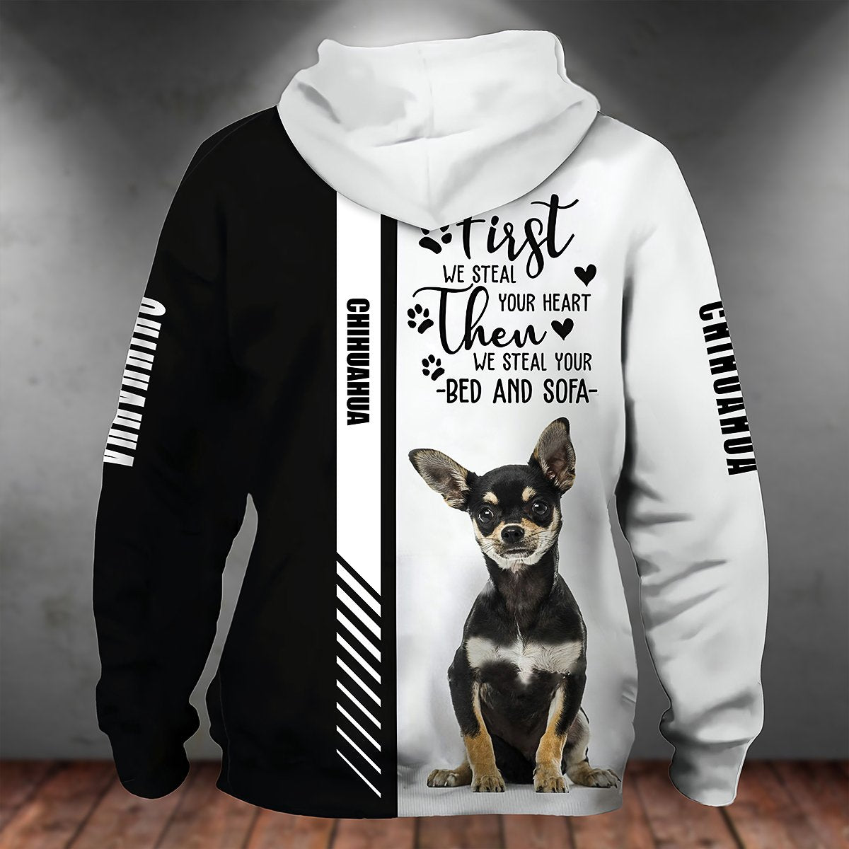 Chihuahua 2-First We Steal Your Heart Unisex Hoodie