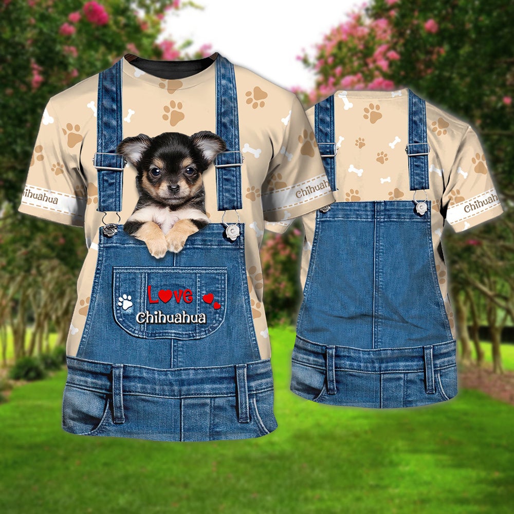 Love Chihuahua 2 Cute Unisex T-shirt