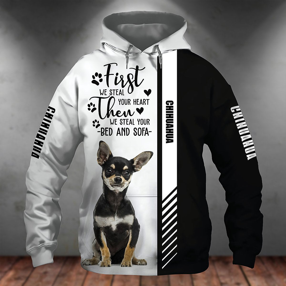 Chihuahua 2-First We Steal Your Heart Unisex Hoodie