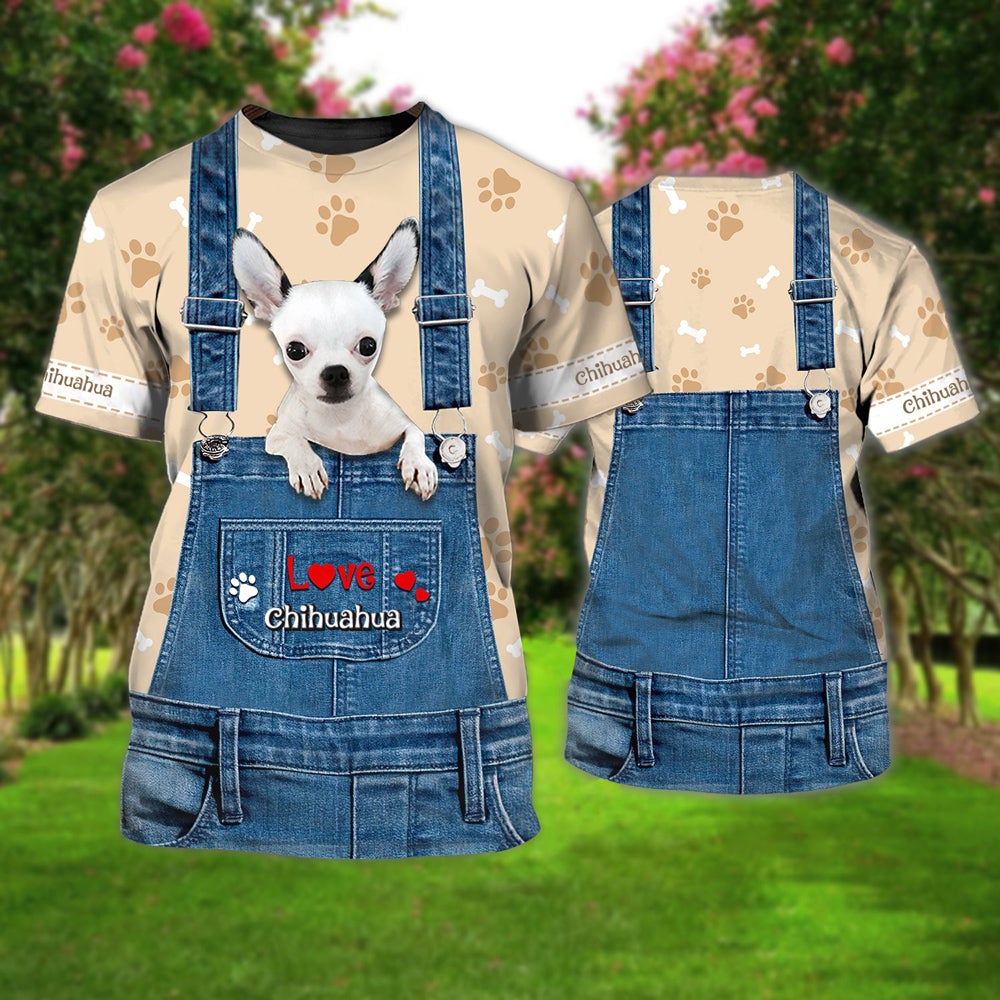 Love Chihuahua 3 Cute Unisex T-shirt
