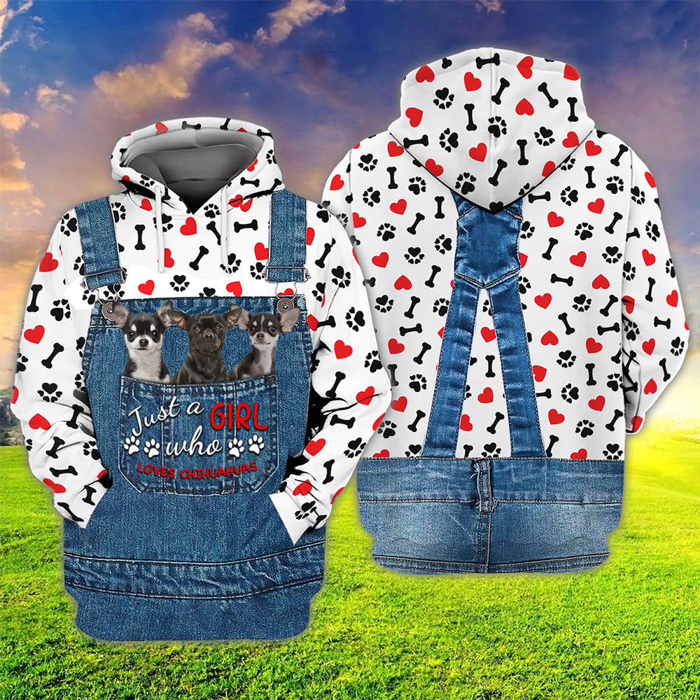 Just A Girl Who Loves Chihuahua4 Hoodie For Dog Lovers