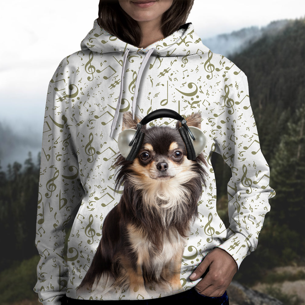 Great Music With Chihuahua02 Unisex Hoodie