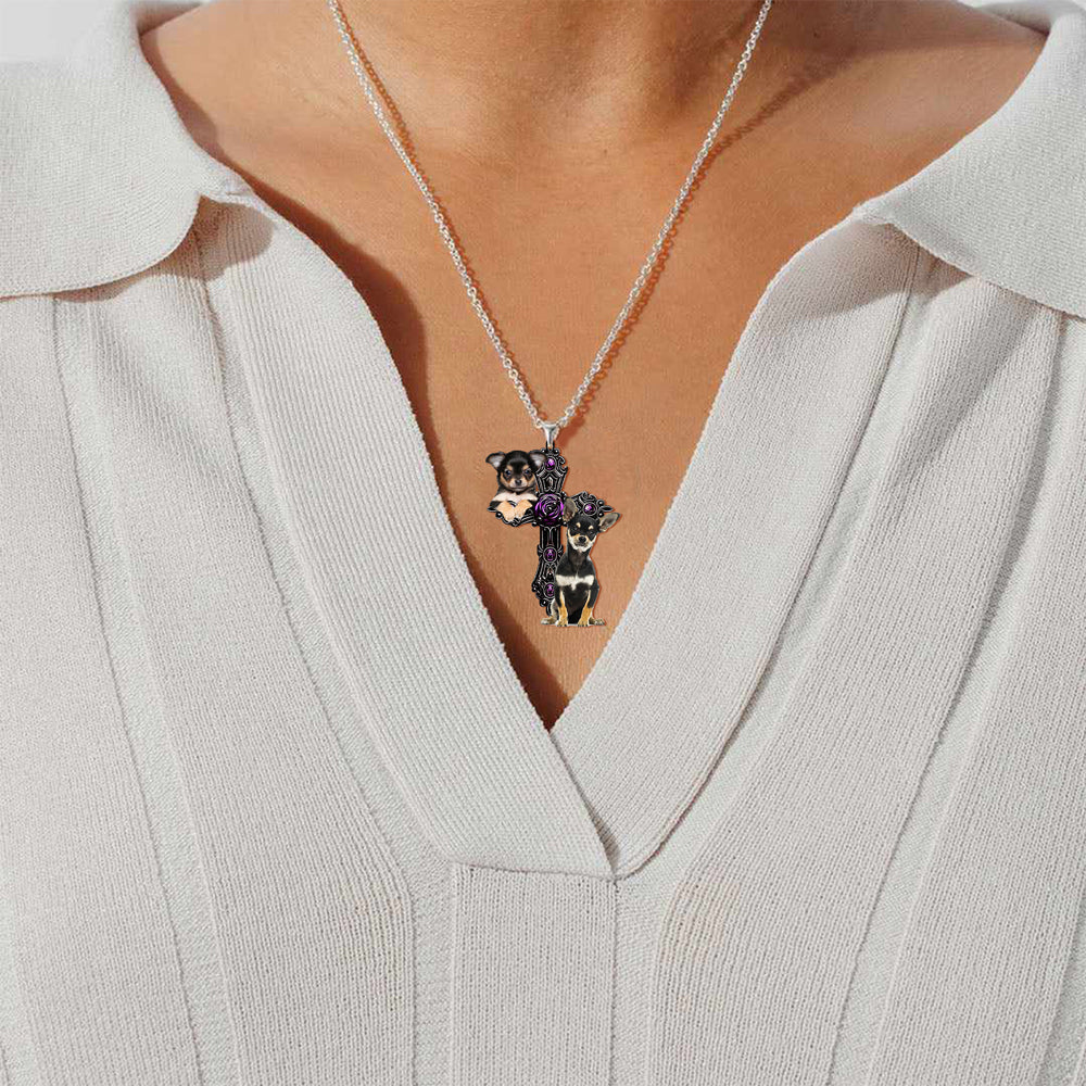 Chihuahua _1 Pray For God Stainless Steel Necklace