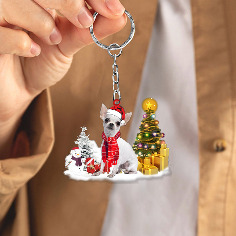 Chihuahua02 Early Merry Christma Acrylic Keychain