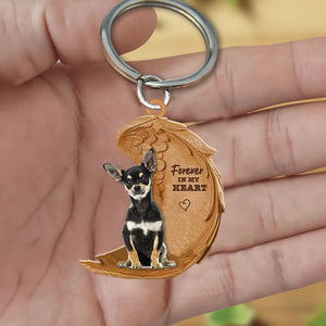Chihuahua6 Forever In My Heart Flat Acrylic Keychain