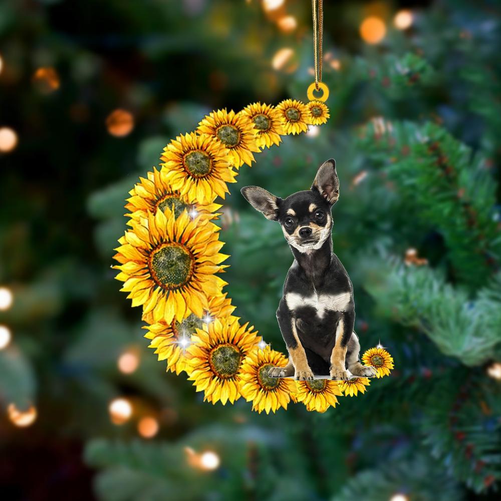 Chihuahua 02 On Sunflower Moon Ornament